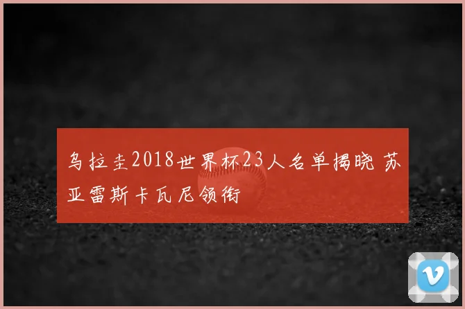 乌拉圭2018世界杯23人名单揭晓 苏亚雷斯卡瓦尼领衔